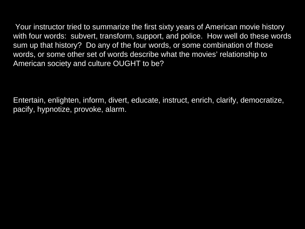 Slide 1 of 1: Review of the Course (yeah, right)