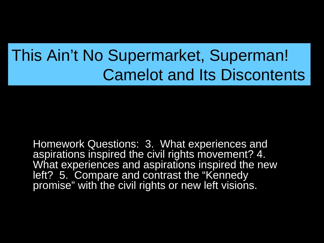Slide 1 of 1: Camelot and Its Discontents